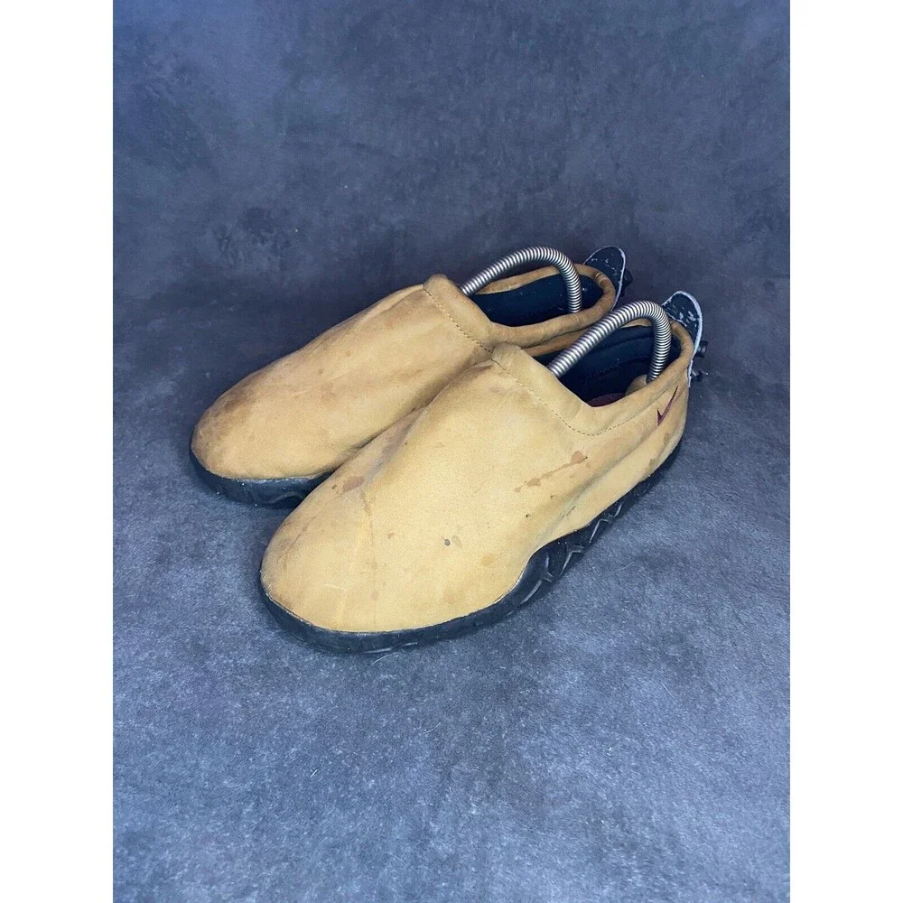 Vintage 90s Nike Air Moc Flax Brick-Flax 175035-261 Shoes Mens US Size 7 RARE